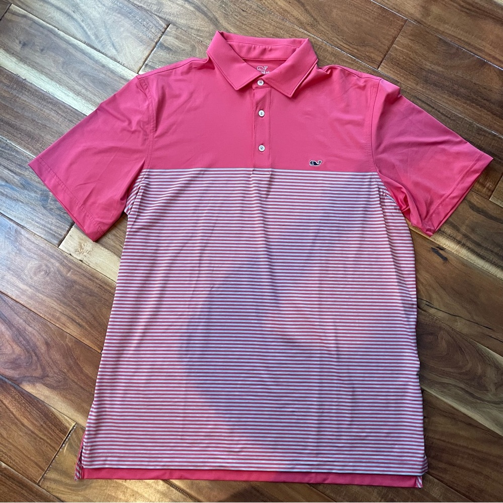 Euc Vineyard Vines Block-Color Performance Polo - image 2